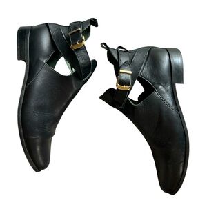 André Assous made in Spain leather black booties Europe Sz 40